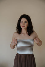Load image into Gallery viewer, close up of model wearing the feels like home maxi dress.