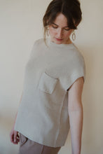 Load image into Gallery viewer, side view of model wearing the used to be set in the color taupe/mocha.