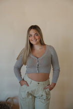 Load image into Gallery viewer, front view of model wearing the better days top. model has the top paired with the oakland chinos.