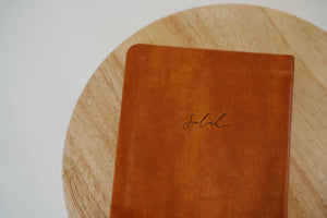 back cover view of the hosanna revival lined notebook in the Sierra theme.