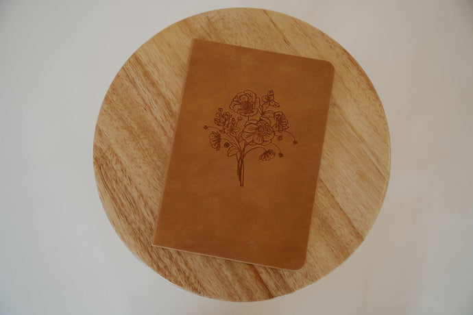 front cover view of the hosanna revival lined notebook in the Amelia theme.
