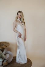 Load image into Gallery viewer, side view of model wearing the we meet again dress.