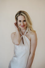 Load image into Gallery viewer, close up front view of model wearing the we meet again dress.