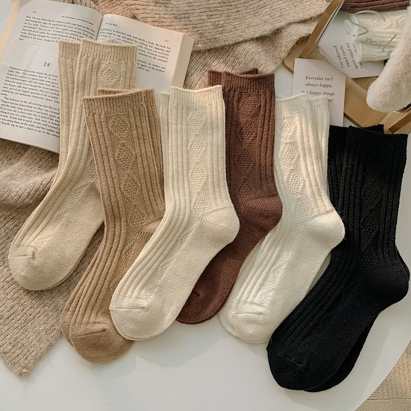 Cozy Crew Cashmere + Cotton Socks (Size 5-9)