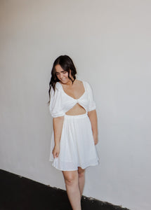 model wearing the just a dream dress.